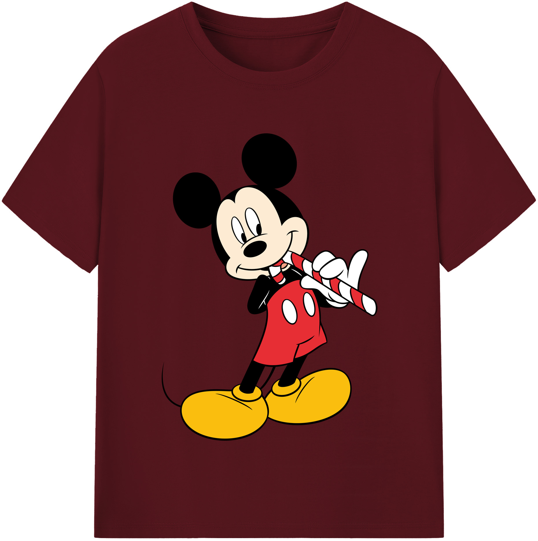 （画像用） ミッキーマウス Mickey Mouse 綿100％半袖Tシャツ（フロントプリント）